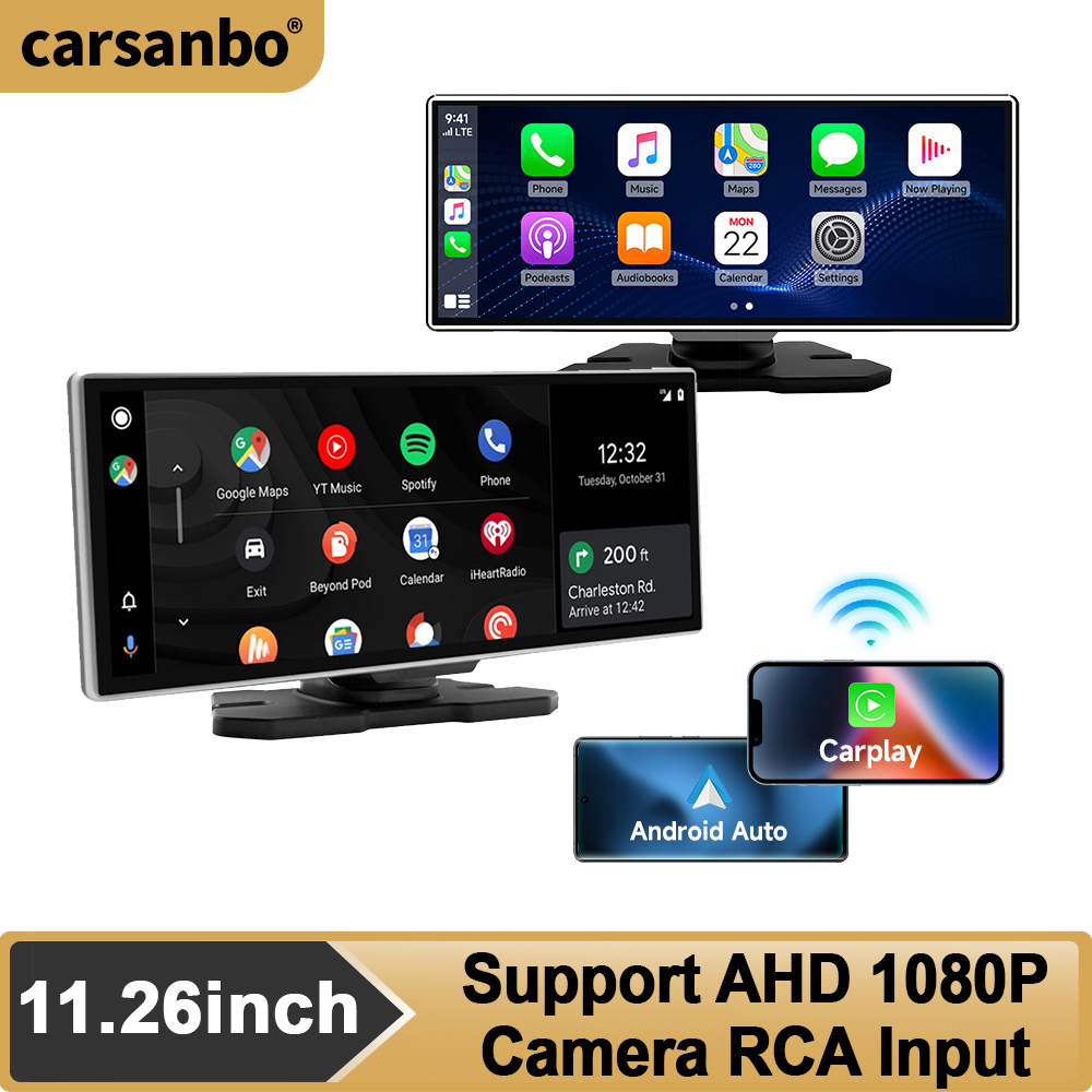 Car Multimedia Player Carplay Android Auto - شاشة لمس للسيارة من كارسانبو مقاس