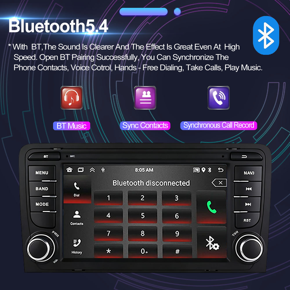 راديو سيارة 7 بوصة لأودي A3 8P - مراجعة Android Head Unit 6Gb 128Gb وسعره