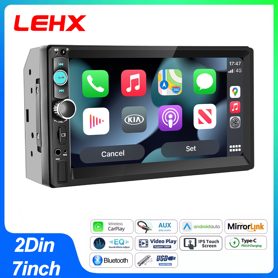 راديو سيارة LEHX 7 بوصة 2Din م - مراجعة Car Dvd Player Bluetooth Steering Wheel وسعره