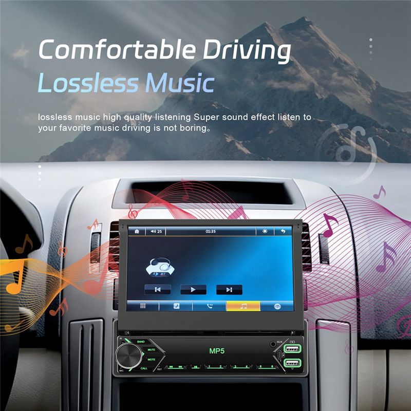 راديو سيارة بشاشة لمس 7 بوصة ق - مراجعة Car Radio 1 Din Flip Out Screen وسعره