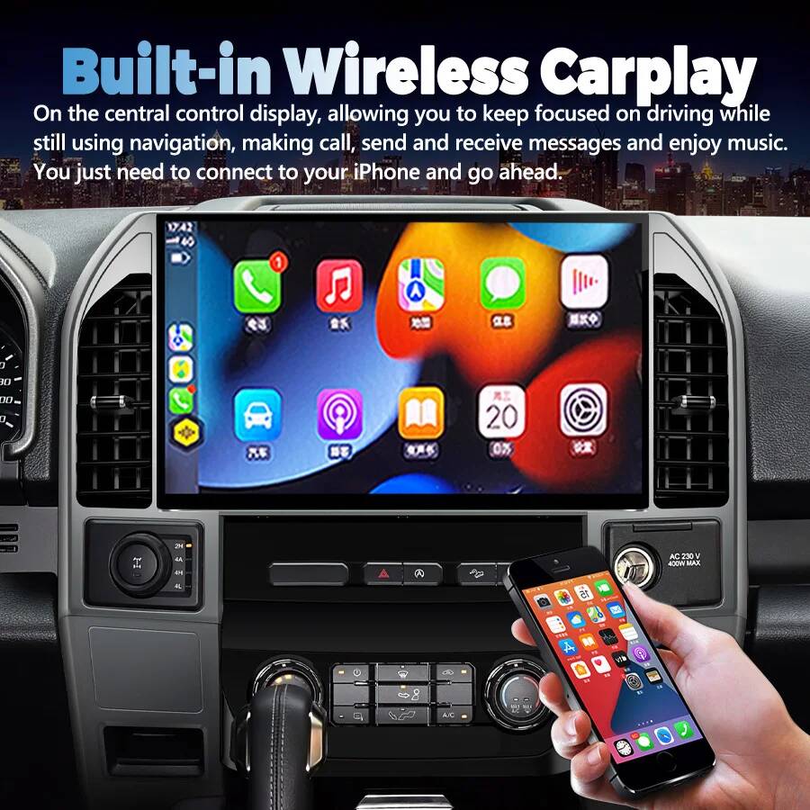 لفورد رابتور F150 2015-2019 14 - مراجعة Car Multimedia Player Carplay Android Auto وسعره
