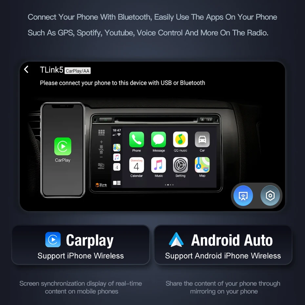 أندرويد 13 راديو السيارة لهوند - مراجعة Car Dvd Player Bluetooth Steering Wheel وسعره