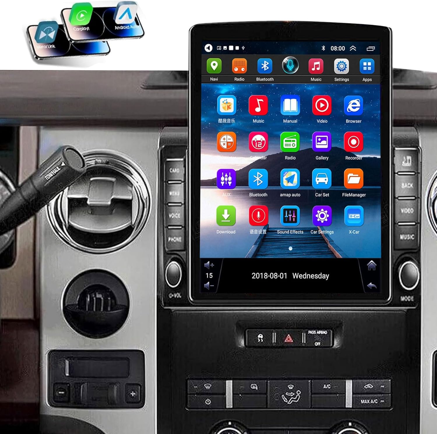راديو سيارة جديد بشاشة لمس 9.7 - مراجعة Car Dvd Player Bluetooth Steering Wheel وسعره