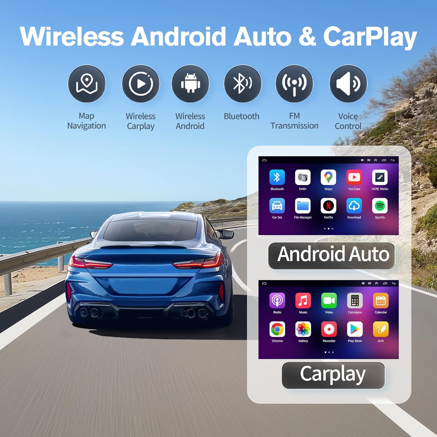 راديو سيارة جديد بشاشة لمس 9.7 - مراجعة Car Dvd Player Bluetooth Steering Wheel وسعره